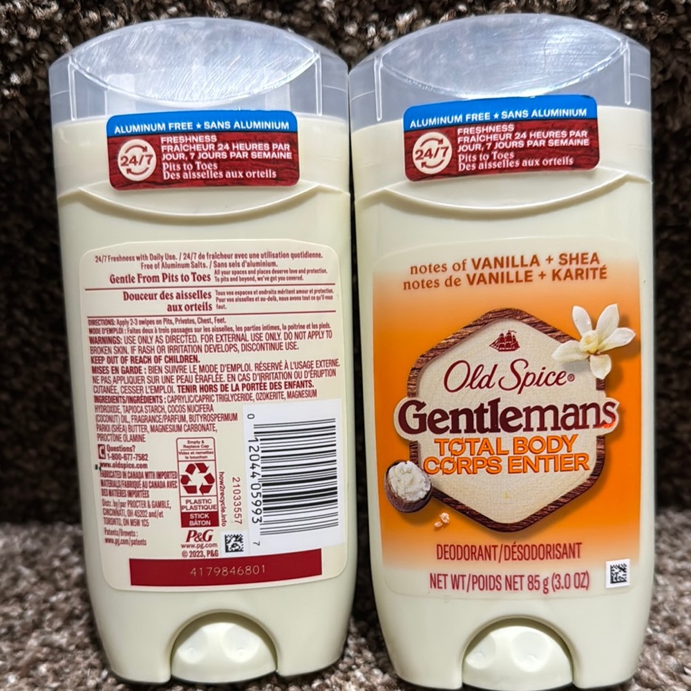 Old Spice Gentlemen's total body deodorant